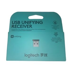 Logitech USB Unifying Receiver - Silver and Black